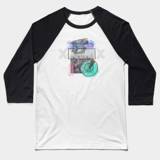 Blimp over New York collage Baseball T-Shirt